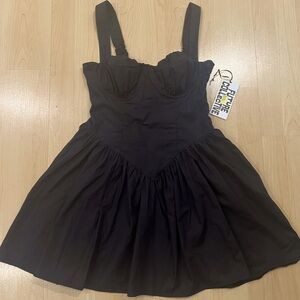 Future Collective with Jenee Naylor Corset Black Mini Dress - Size 8 - NWT